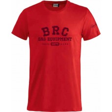 Красная футболка BRC с надписью на груди